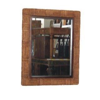 specchio cordone di abaca naturale intrecciato set letto, comodini, comò 3 cassetti