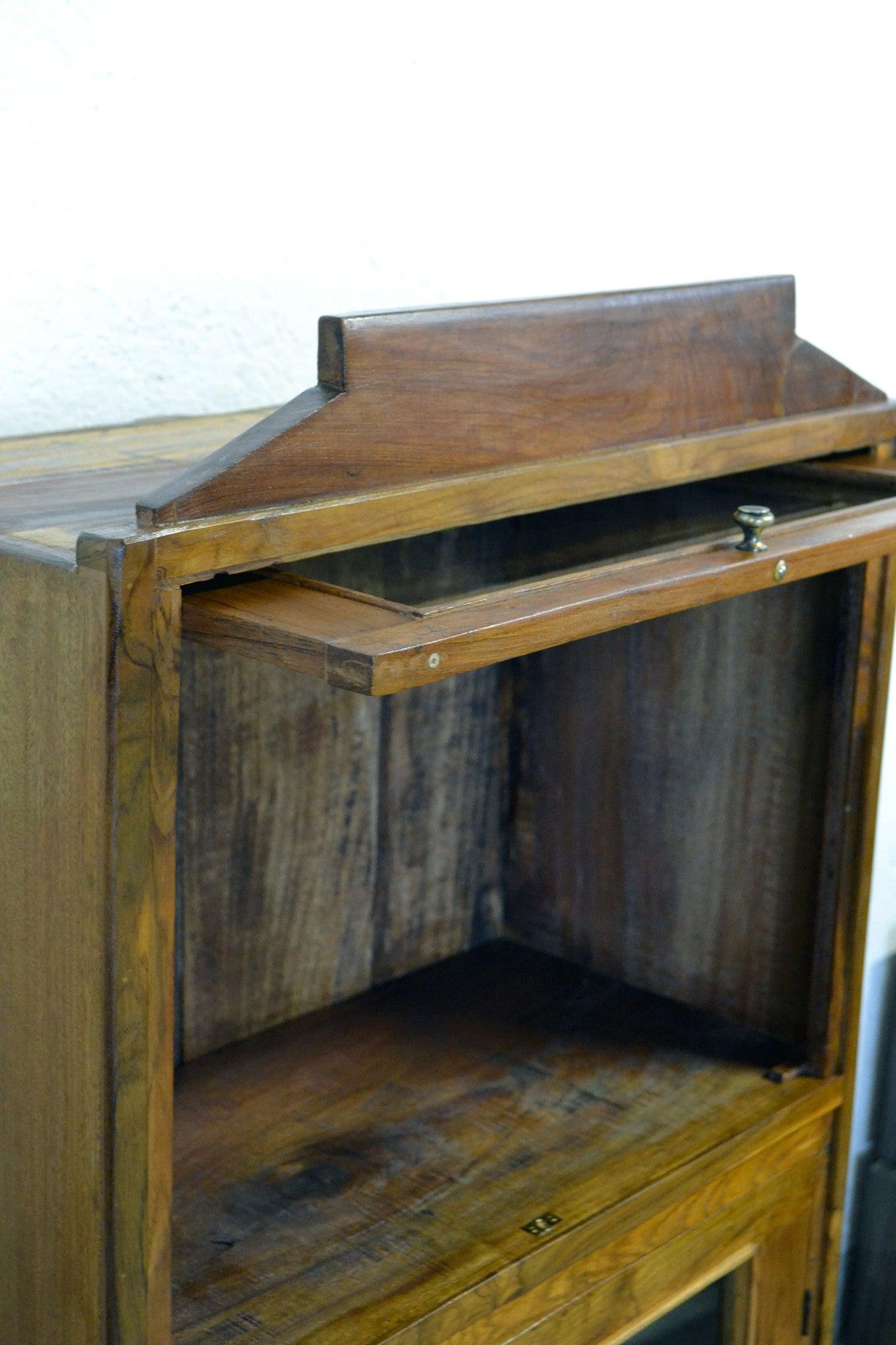 Vetrinetta anni 30' in legno di Teak epoca Coloniale - 2 ante - lapagoda.net