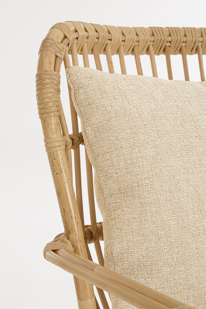 Poltrona da esterno in alluminio effetto Rattan con cuscini