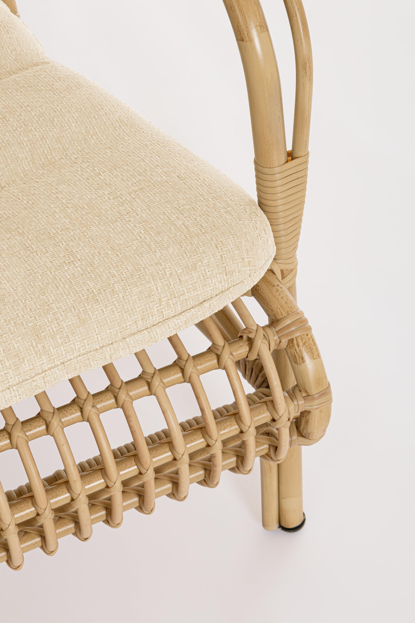 Poltrona da esterno in alluminio effetto Rattan con cuscini
