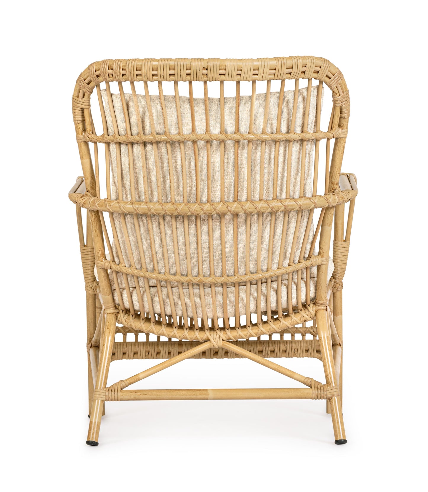 Poltrona da esterno in alluminio effetto Rattan con cuscini