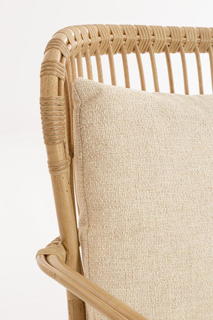 Divano da esterno in alluminio effetto Rattan con cuscini