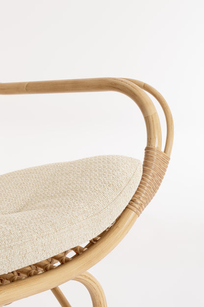 Poltrona lounge da esterno in alluminio effetto rattan con poggiapiedi