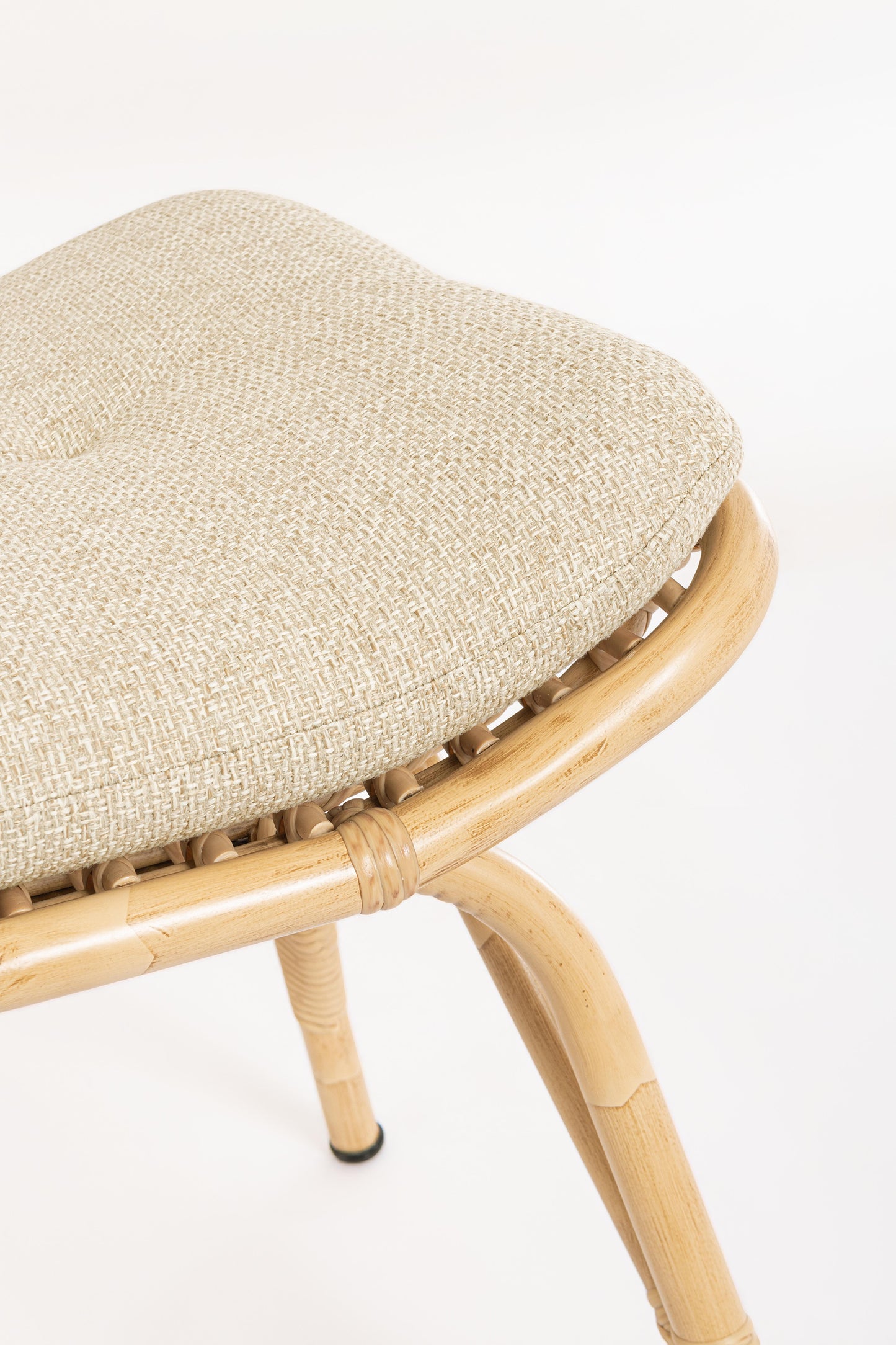 Poltrona lounge da esterno in alluminio effetto rattan con poggiapiedi