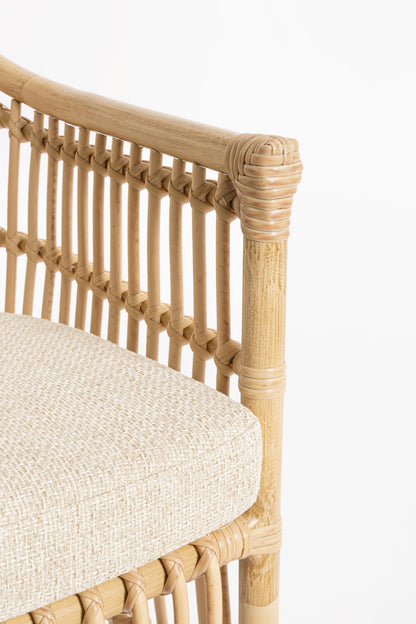 Poltrona da esterno in alluminio effetto Rattan con cuscino seduta