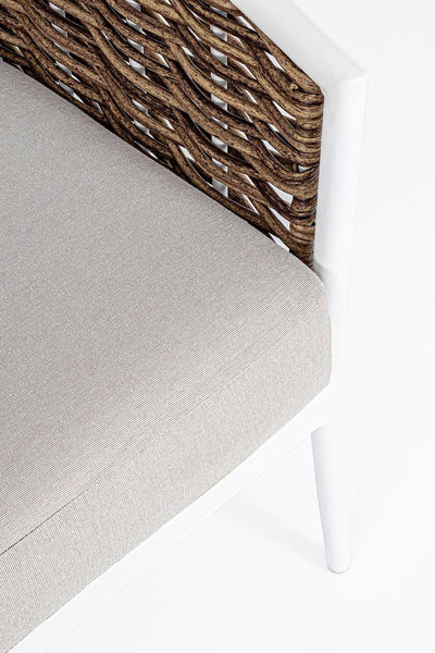 Set salotto per esterno in rattan sintetico e alluminio