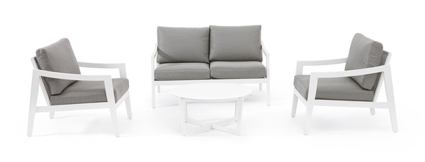 Set salotto etnico per esterno in alluminio con cuscini