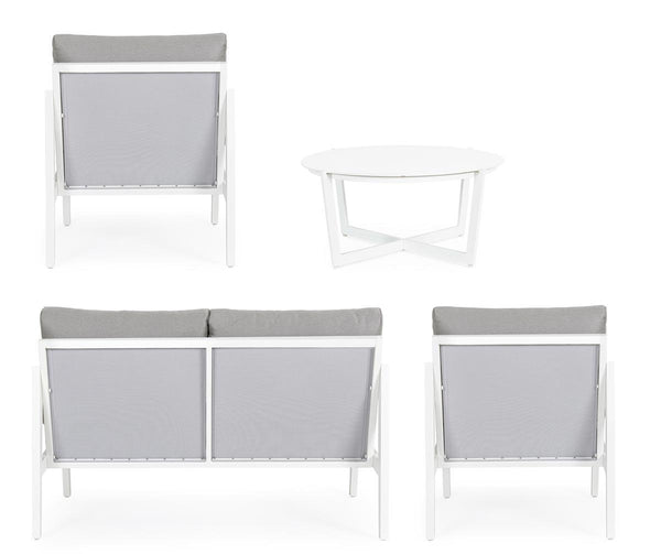 Set salotto etnico per esterno in alluminio con cuscini