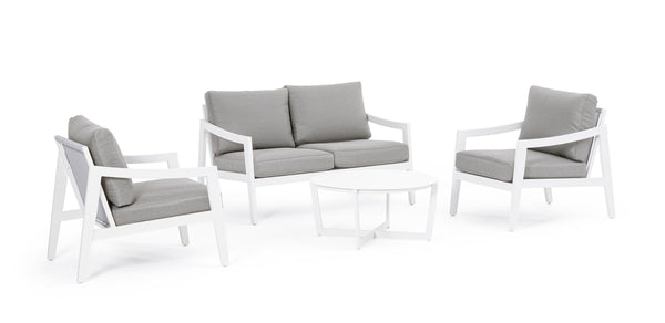 Set salotto etnico per esterno in alluminio con cuscini