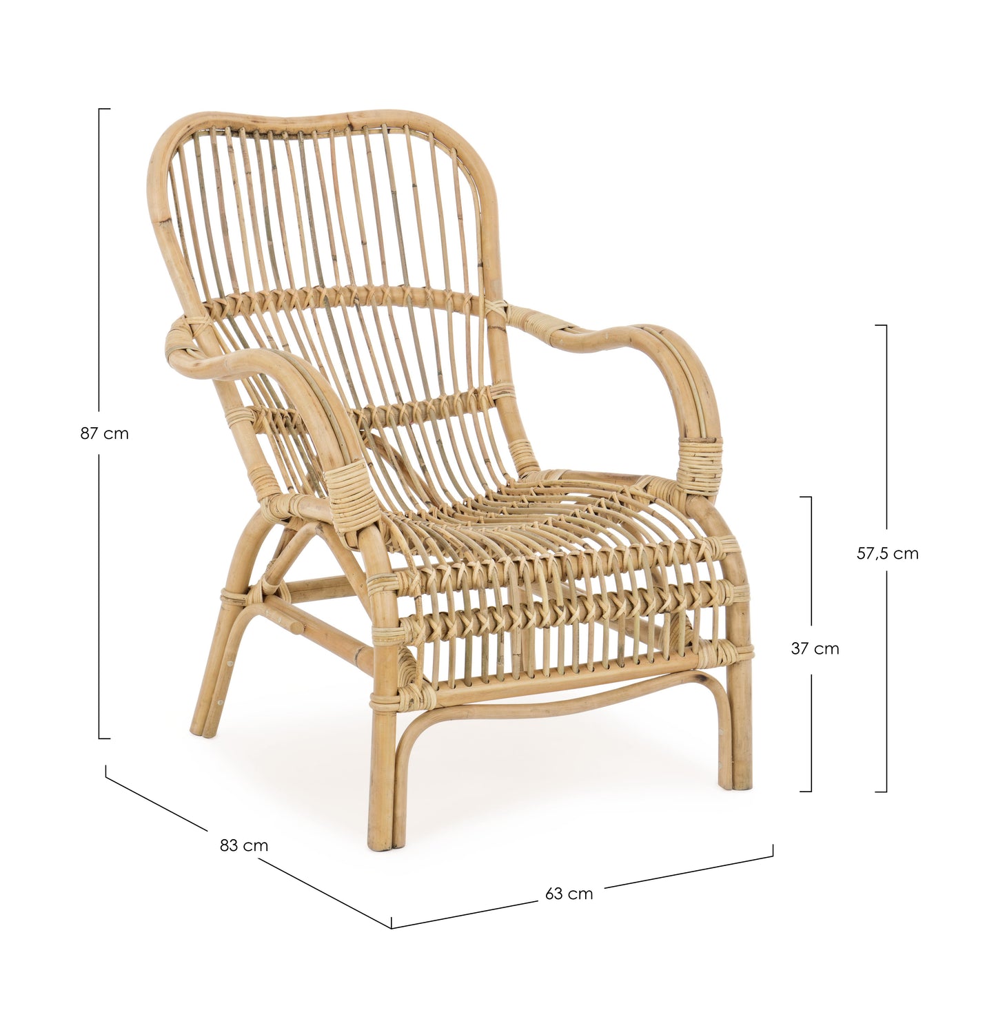 Poltrona da giardino Rattan classica set da 2 pezzi