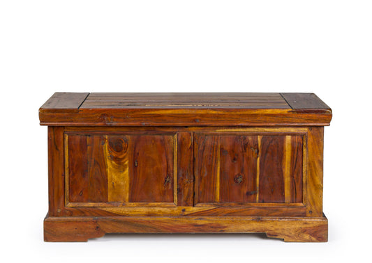 Cassapanca indiana stile provenzale rustico legno massiccio di Acacia