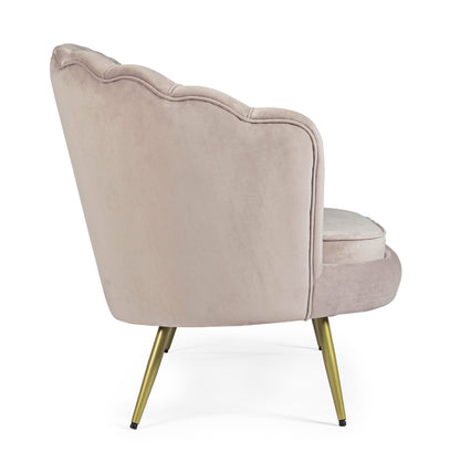 Divano pavone vintage velluto e ottone