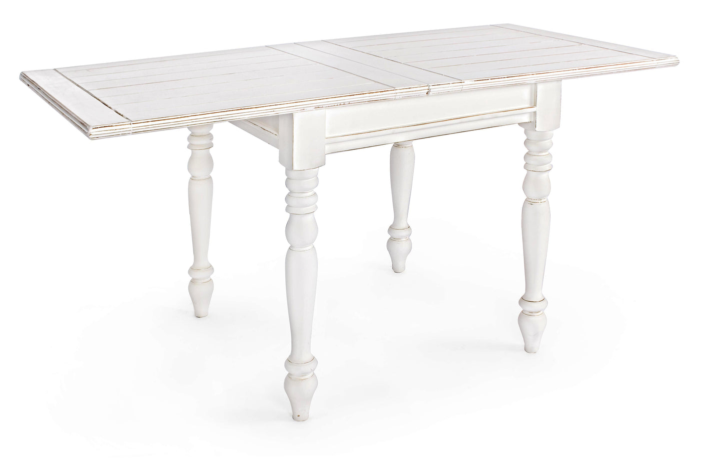 TAVOLO legno massello shabby chic COLETTE ALLUNG. 80-160X80