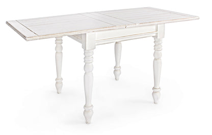 TAVOLO legno massello shabby chic COLETTE ALLUNG. 80-160X80