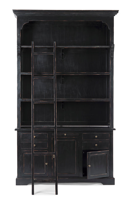 Libreria shabby chic con scala in legno massello