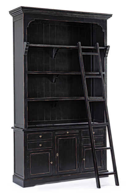 Libreria shabby chic con scala in legno massello
