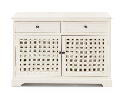 Credenza dispensa Vintage Shabby legno massello e paglia di Vienna - lapagoda.net