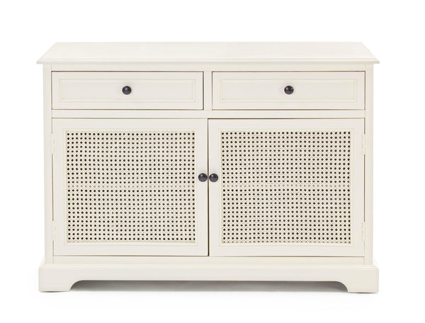 Credenza dispensa Vintage Shabby legno massello e paglia di Vienna