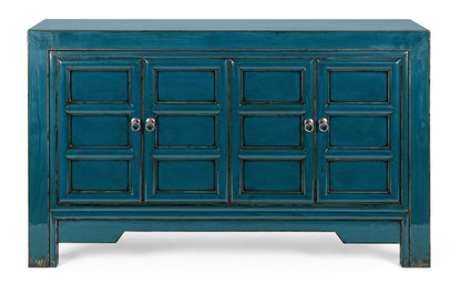 Credenza Cina in Olmo lacca blu 4 ante SCONTO 20% - lapagoda.net