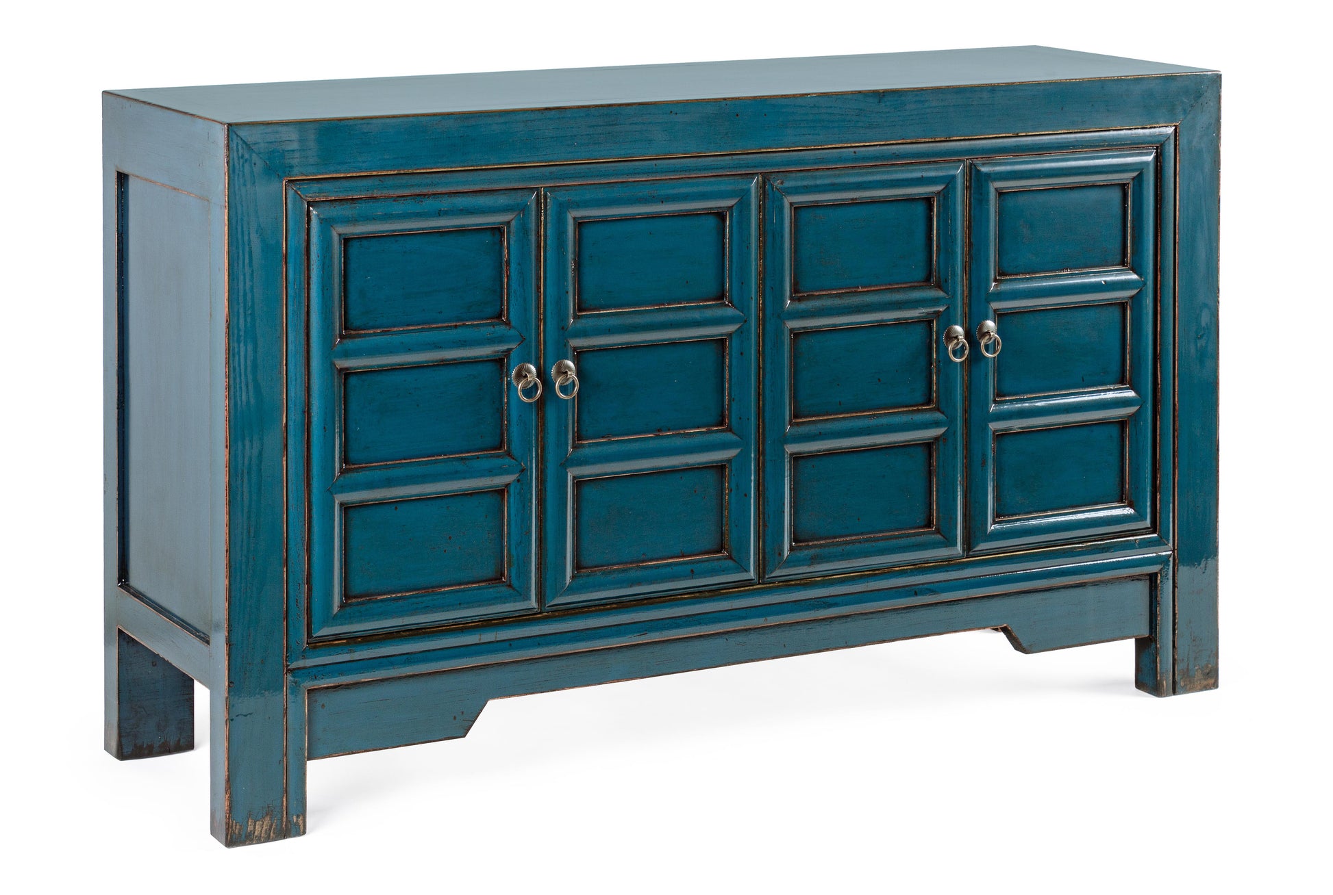 Credenza Cina in Olmo lacca blu 4 ante SCONTO 20% - lapagoda.net