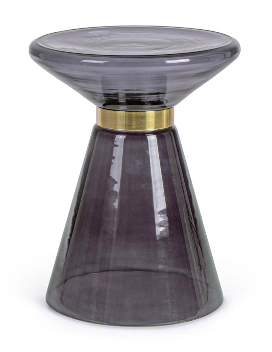 Tavolino Azmin in vetro grigio fume' D36