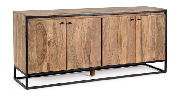 Credenza etnica industrial in legno massello e ferro battuto 3A