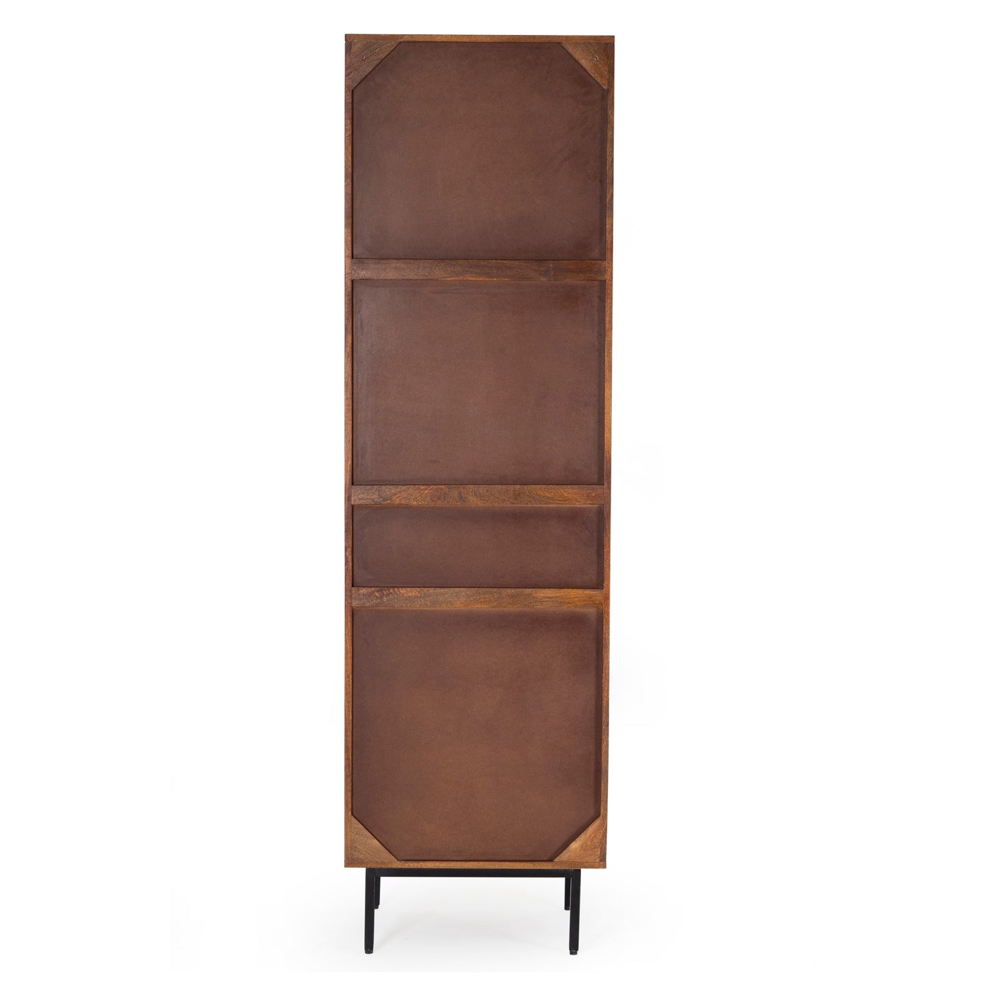 Mobile libreria colonna in legno massiccio design scandinavo gambe in acciaio 2 ante