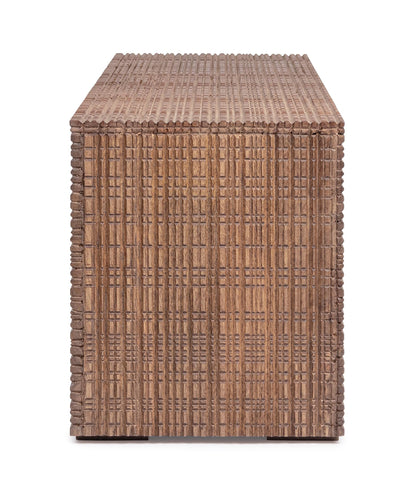 Tavolino panca in legno massiccio dark design vintage