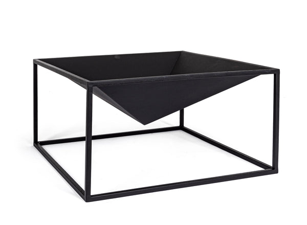 Braciere piramidale in acciaio corten o nero