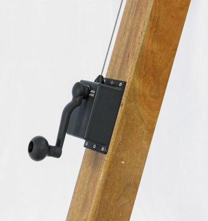 Ombrellone girevole 180 Ferro legno con inserti in pelle misure 3x3 e 3x4 - lapagoda.net