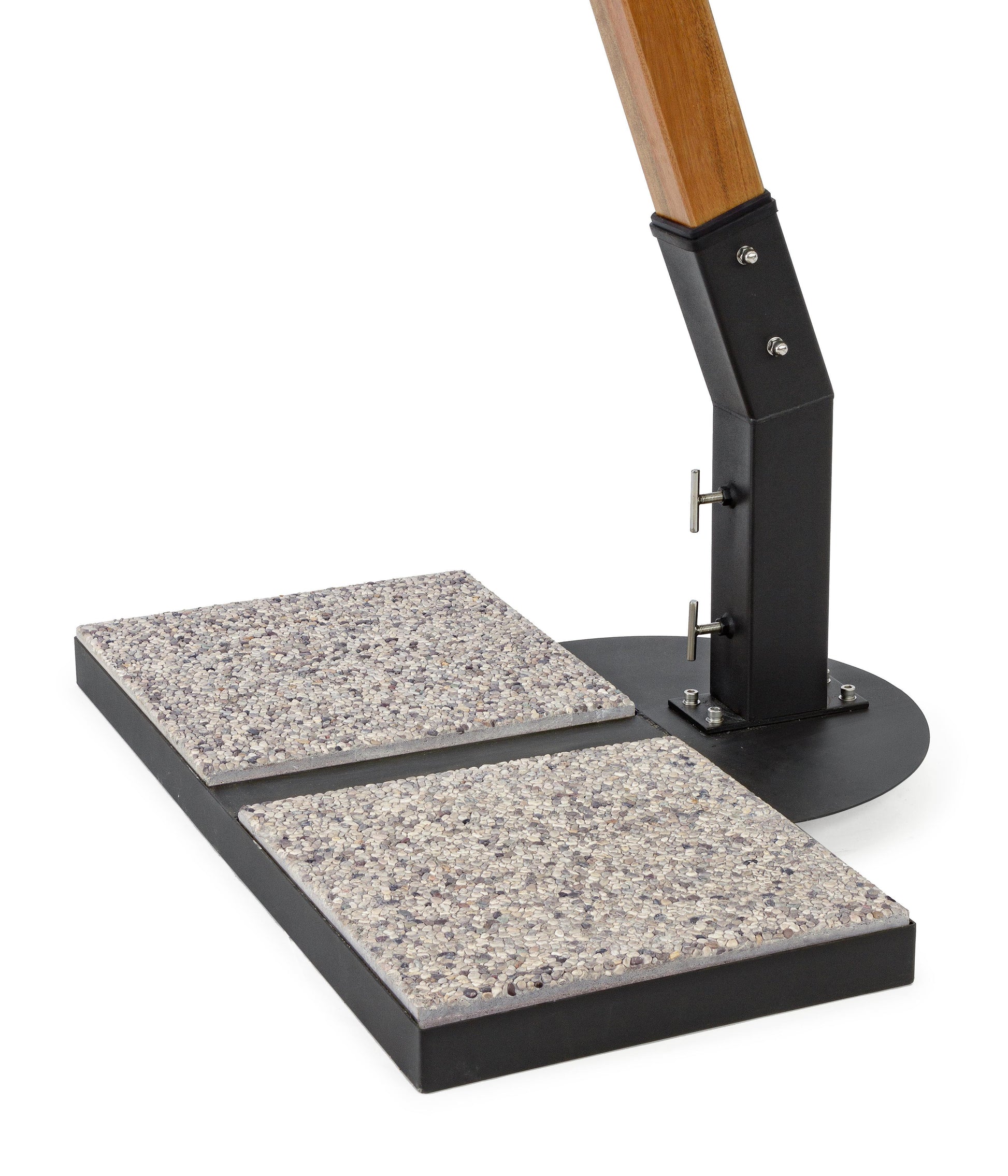 Ombrellone girevole 180 Ferro legno con inserti in pelle misure 3x3 e 3x4 - lapagoda.net