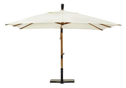 Ombrellone girevole 180 Ferro legno con inserti in pelle misure 3x3 e 3x4 - lapagoda.net