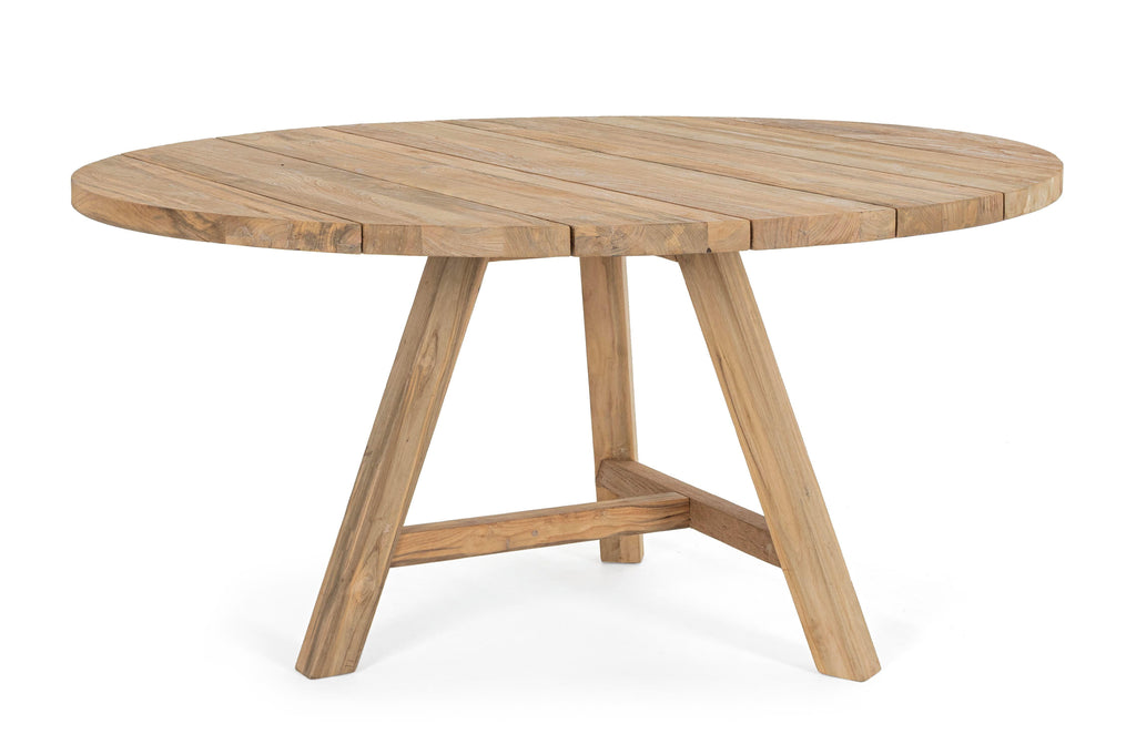 Tavolo tondo in legno di Teak D. 150