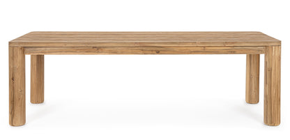Tavolo da esterno in assi di Teak riciclato