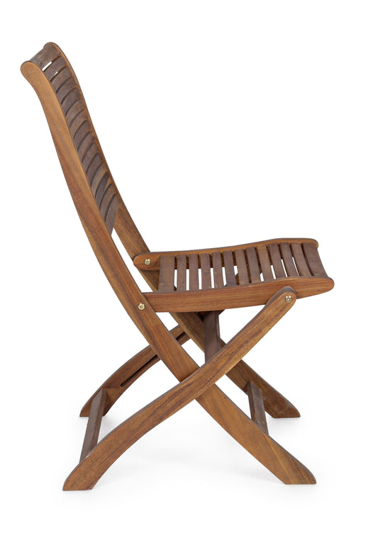 Set da 2 sedie pieghevoli da esterno in legno massiccio