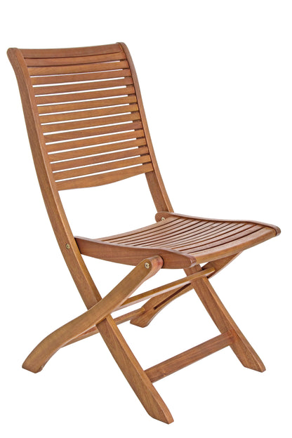 Set da 2 sedie pieghevoli da esterno in legno massiccio