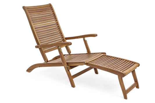 Poltrona chaise longue pieghevole in legno massello - lapagoda.net