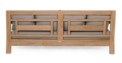 Divano daybed da esterno in legno massiccio di Teak con cuscini