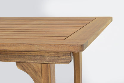 Tavolo allungabile in legno massiccio da esterno da 120 a 160 cm