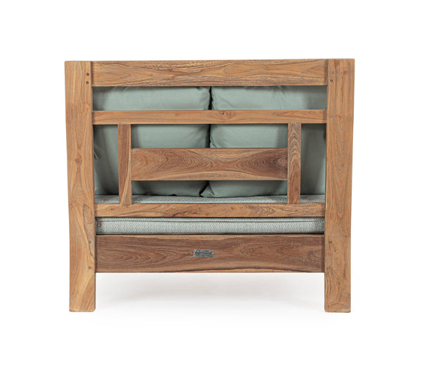 Poltrona in teak con cuscini da esterno