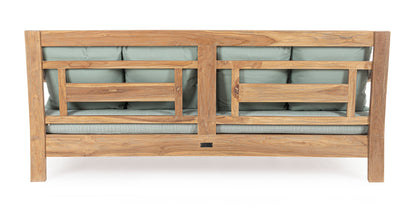 Divano daybed da esterno in legno massiccio di Teak con cuscini