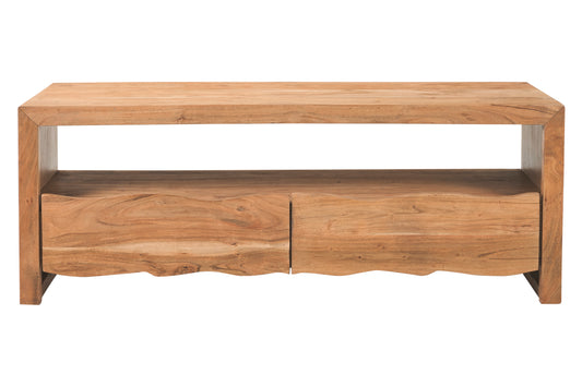 credenza etnica minimale porta tv in legno massiccio acacia naturale