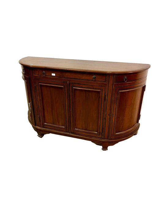 Credenza coloniale con intarsio in legno di teak