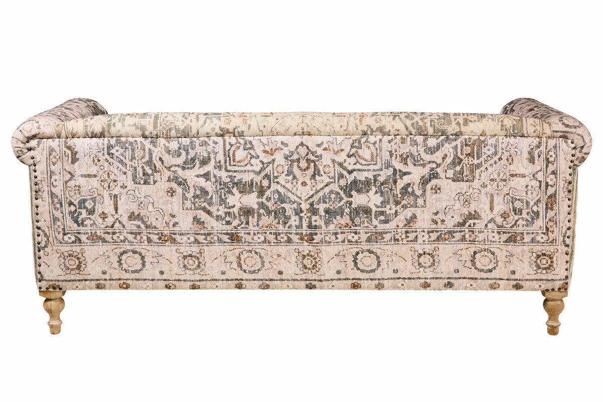 Divano stile vintage cotone e mango 3 posti