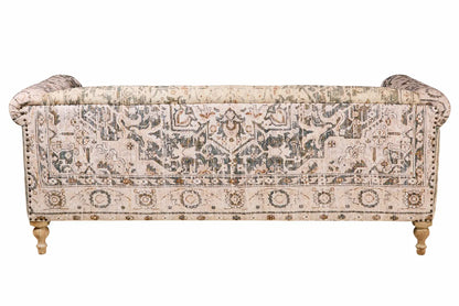 Divano stile vintage cotone e mango 3 posti