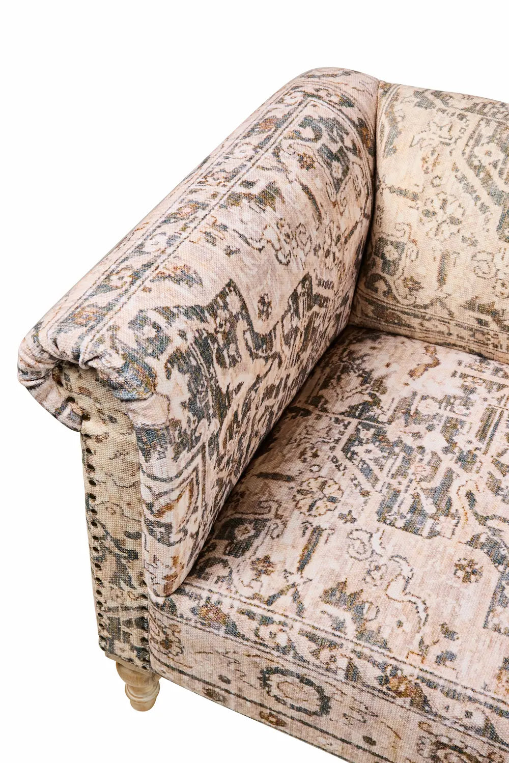 Divano stile vintage cotone e mango 3 posti