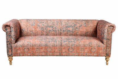 Divano stile vintage cotone e mango 3 posti