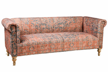 Divano stile vintage cotone e mango 3 posti