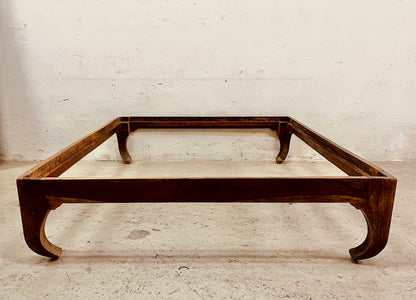 letto etnico indiano stile oppio in legno massiccio