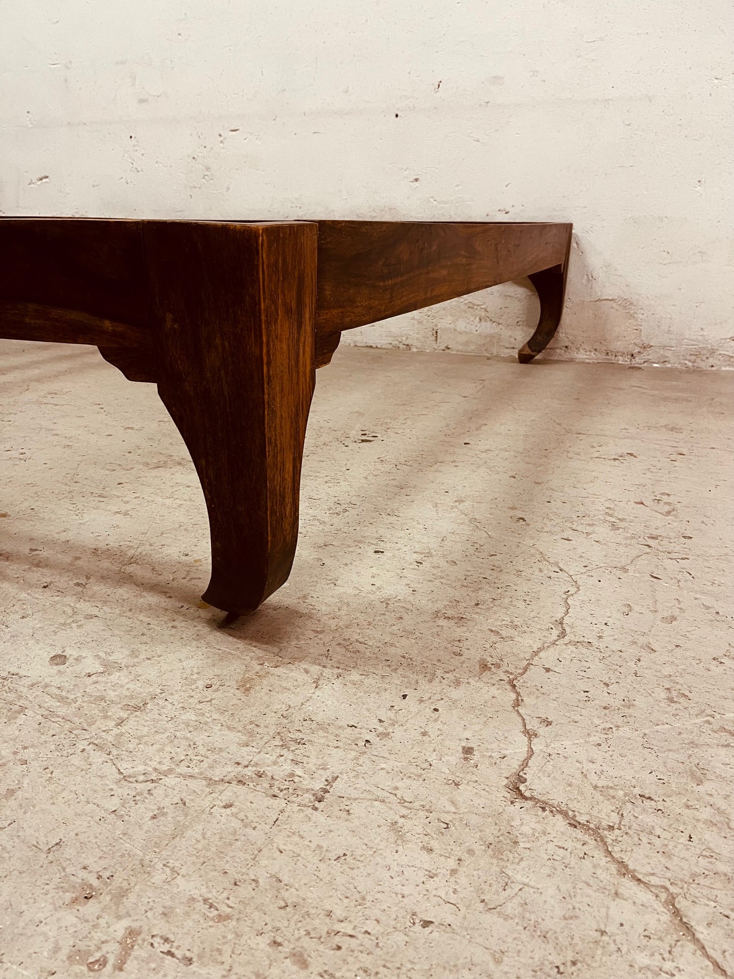 letto etnico indiano stile oppio in legno massiccio